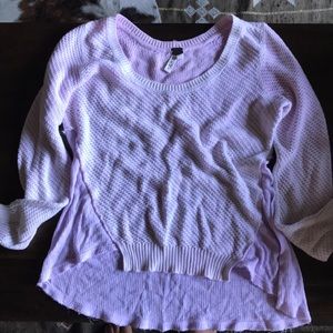 Lavender Asymmetrical Free People Sweater